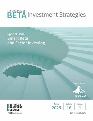 Cover: The Journal of Beta Investment Strategies